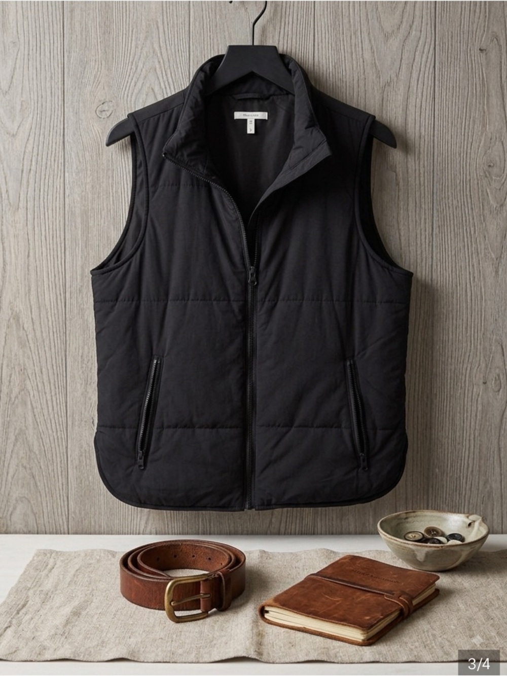 Maurices Black Quilted Puffer Vest - Zip Front